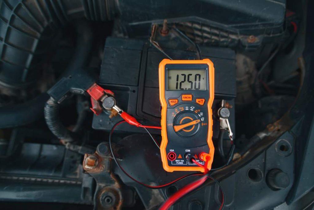 Car Battery Being Checked